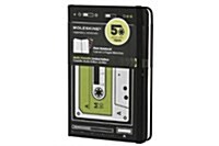 Audio Cassette Plain Pocket Notebook: Black/Green (Hardcover)