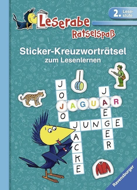 Sticker-Kreuzwortratsel zum Lesenlernen (2. Lesestufe), turkis (Paperback)
