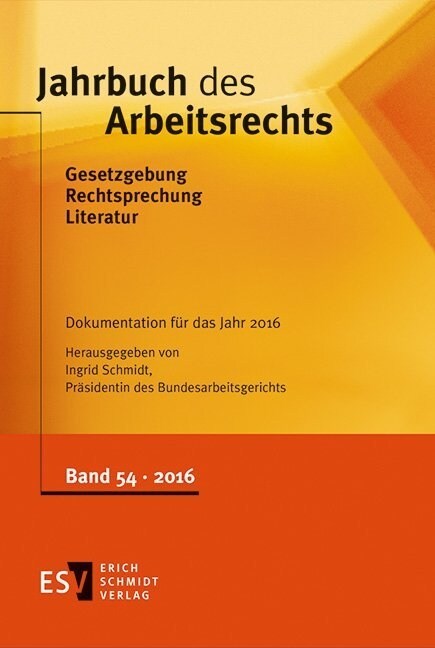 Jahrbuch des Arbeitsrechts (Hardcover)