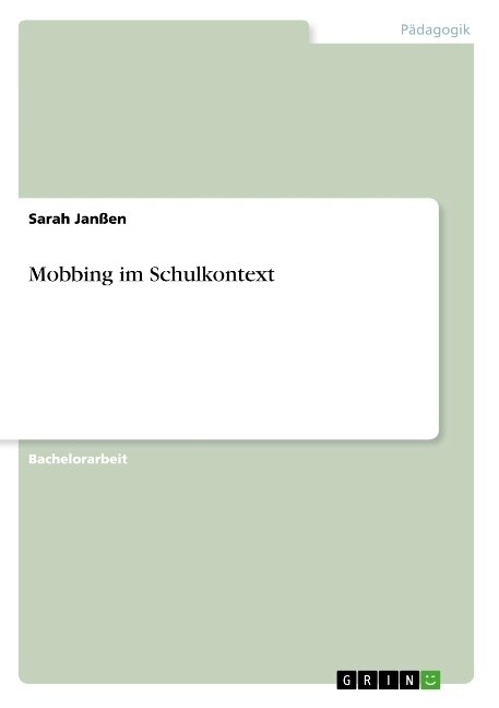 Mobbing im Schulkontext (Paperback)