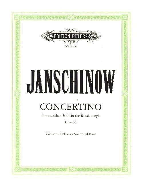 Concertino im russischen Stil op. 35 (Janschinow, Alexej 1871-1943) (Sheet Music)