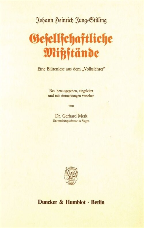 Gesellschaftliche Missstande: Eine Blutenlese Aus Dem Volkslehrer (Paperback)