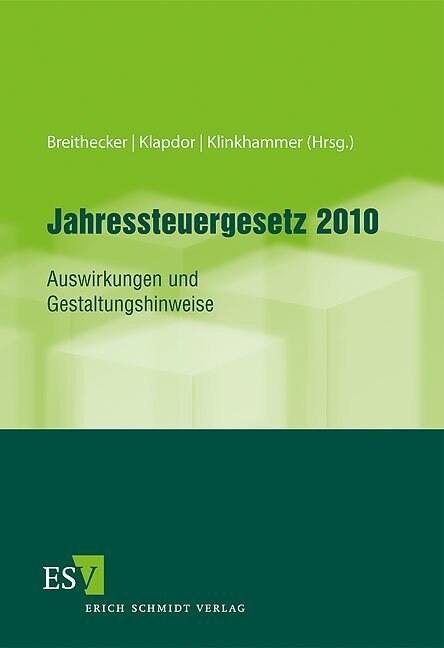 Jahressteuergesetz 2010 (Paperback)