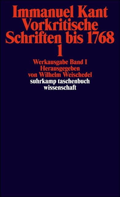 Vorkritische Schriften bis 1768. Tl.1 (Paperback)