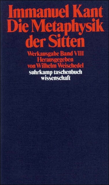 Die Metaphysik der Sitten (Paperback)