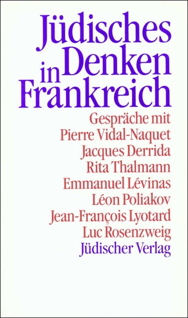 Judisches Denken in Frankreich (Paperback)