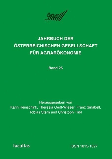 Jahrbuch der Osterreichischen Gesellschaft fur Agrarokonomie (Paperback)