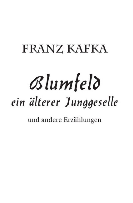 Blumfeld ein alterer Junggeselle (Paperback)