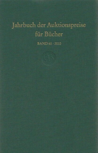 Jahrbuch der Auktionspreise fur Bucher, Handschriften und Autographen (Buch) (Hardcover)