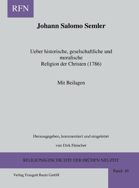 Johann Salomo Semler (Hardcover)