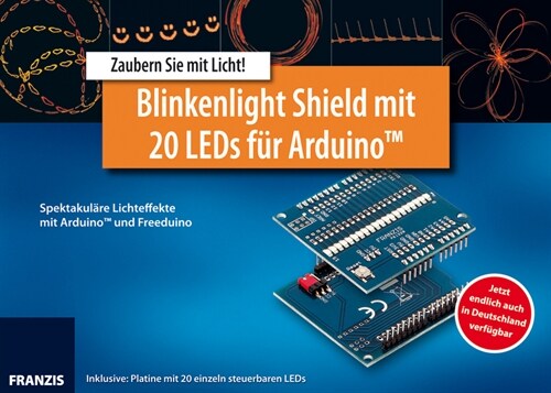 Blinkenlight Shield mit 20 LEDs fur Arduino, Platine mit 20 einzeln steuerbaren LEDs (00)