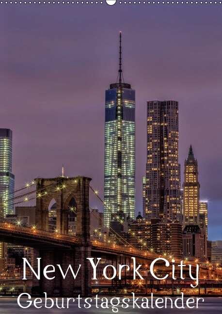 New York City Geburtstagskalender (Wandkalender 2019 DIN A2 hoch) (Calendar)