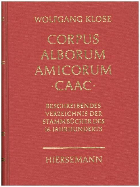 Corpus Alborum Amicorum - CAAC (Hardcover)