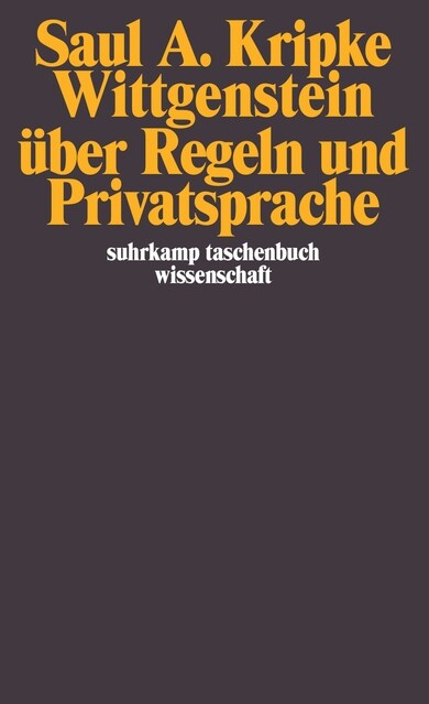 Wittgenstein uber Regeln und Privatsprache (Paperback)