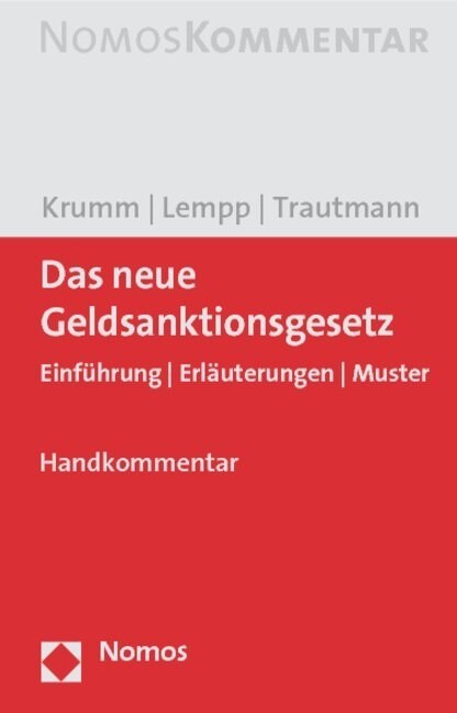 Das neue Geldsanktionengesetz (EuGeldG) (Paperback)