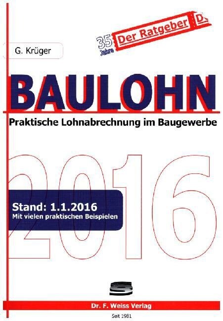 Baulohn 2016 (Paperback)