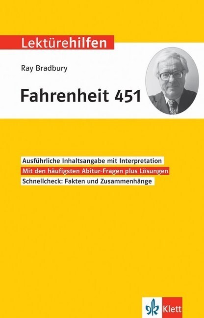 Klett Lekturehilfen Ray Bradbury, Fahrenheit 451 (Paperback)