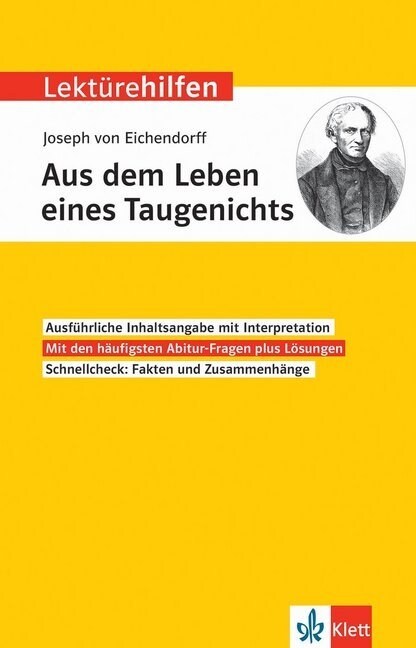 Klett Lekturehilfen Joseph von Eichendorff, Aus dem Leben eines Taugenichts (Paperback)