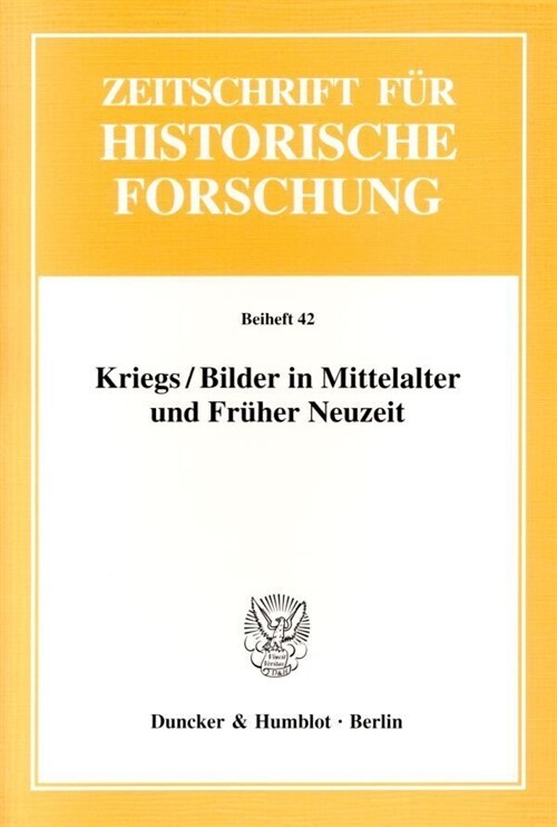 Kriegs/Bilder in Mittelalter und Fruher Neuzeit (Paperback)