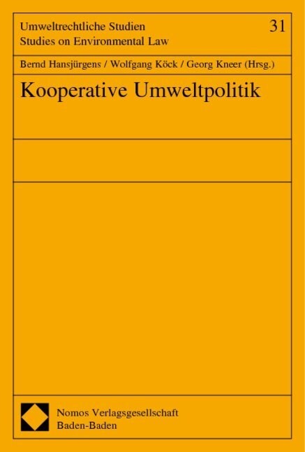 Kooperative Umweltpolitik (Paperback)