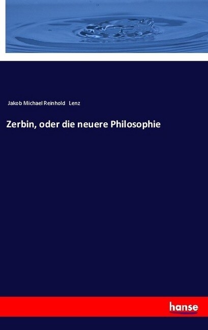 Zerbin, oder die neuere Philosophie (Paperback)