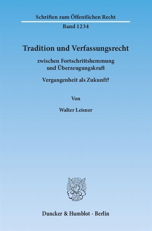 Tradition und Verfassungsrecht (Paperback)