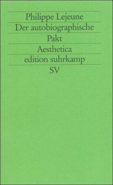 Der autobiographische Pakt (Paperback)