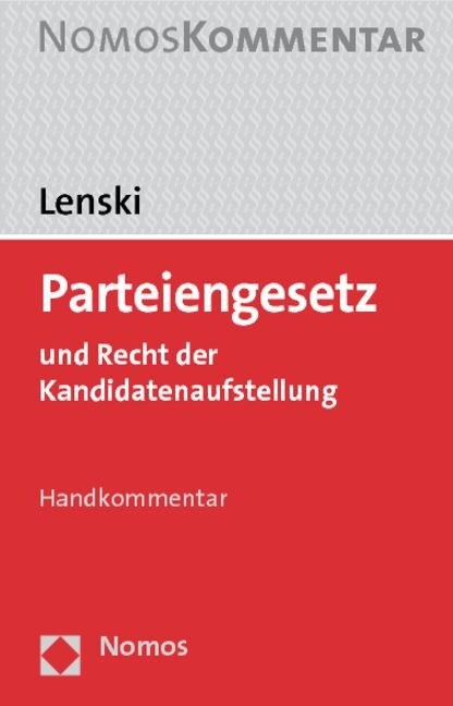 Parteiengesetz (PartG), Kommentar (Hardcover)