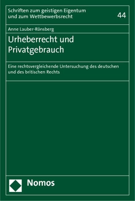 Urheberrecht und Privatgebrauch (Paperback)