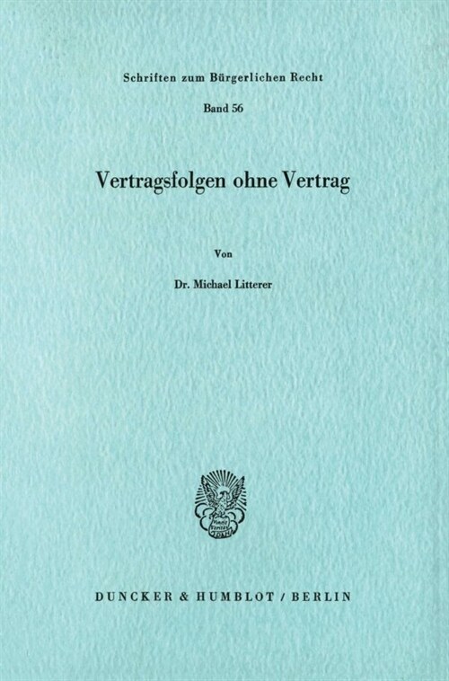 Vertragsfolgen Ohne Vertrag (Paperback)