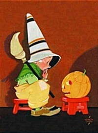 Cute Witch Conversing with Jack-O-Lantern Halloween Greeting Cards [With Envelope] (Paperback)
