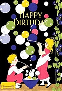 Children Blowing Bubbles Birthday Greeting Cards [With Envelope] (Paperback)