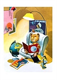 Teddy Bear in Armchair with Globe and Maps Travel Greeting Cards [With Envelope] (Paperback)
