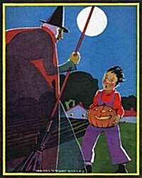 Boy Carrying Jack-O-Lantern Startled by Witch Halloween Greeting Cards [With Envelope] (Paperback)