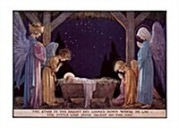 Angels at Manger of Baby Jesus Christmas Cards [With Envelope] (Paperback)