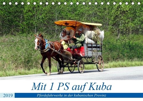 Mit 1 PS auf Kuba - Pferdefuhrwerke in der kubanischen Provinz (Tischkalender 2019 DIN A5 quer) (Calendar)