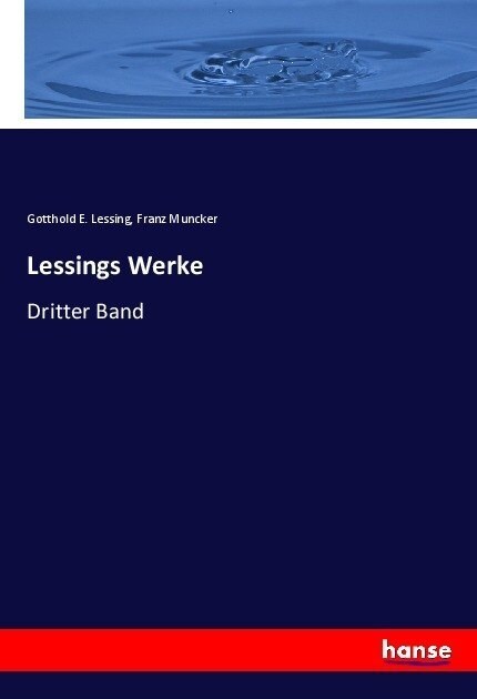 Lessings Werke: Dritter Band (Paperback)