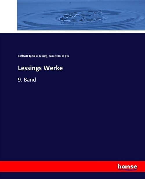 Lessings Werke: 9. Band (Paperback)