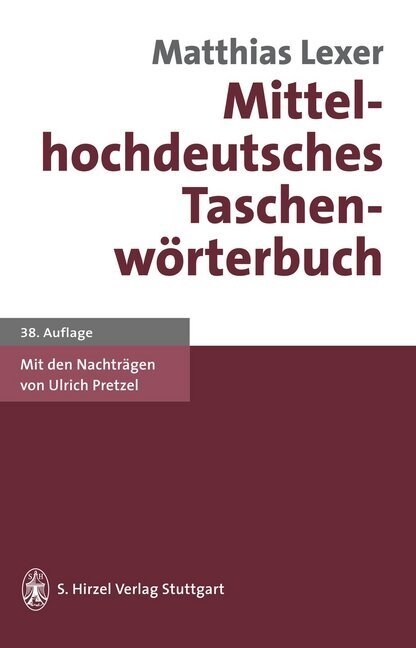 Mittelhochdeutsches Taschenworterbuch (Hardcover)