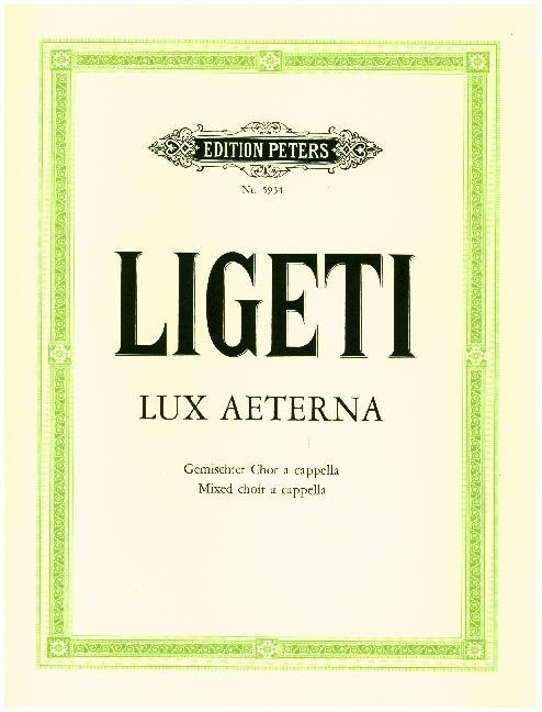 Lux Aeterna for 16-part Mixed Choir (Vocal Score) (Sheet Music)