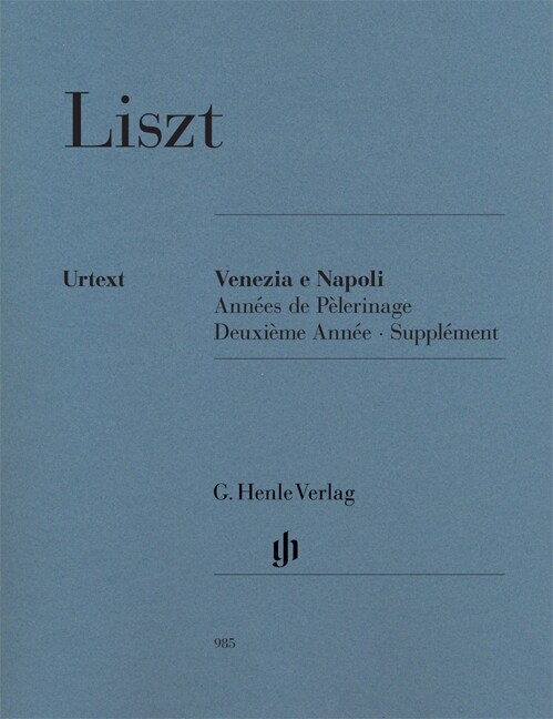 Venezia e Napoli, Klavier (Sheet Music)