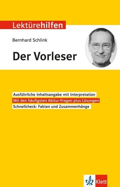 Lekturehilfen Bernhard Schlink Der Vorleser (Paperback)