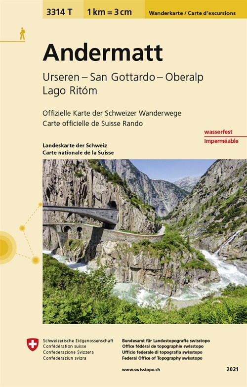 Landeskarte der Schweiz Andermatt (Sheet Map)