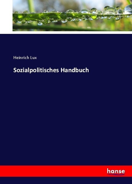 Sozialpolitisches Handbuch (Paperback)