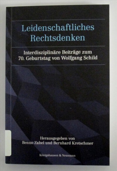 Leidenschaftliches Rechtsdenken (Paperback)