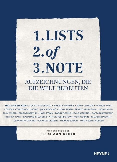 Lists of Note (Hardcover)