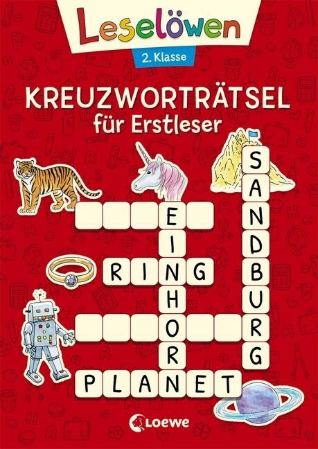 Leselowen Kreuzwortratsel fur Erstleser. 2. Klasse (Rot) (Paperback)