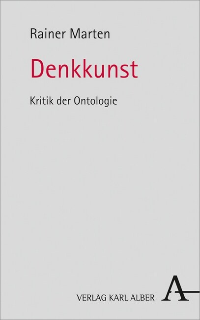 Denkkunst: Kritik Der Ontologie (Paperback)