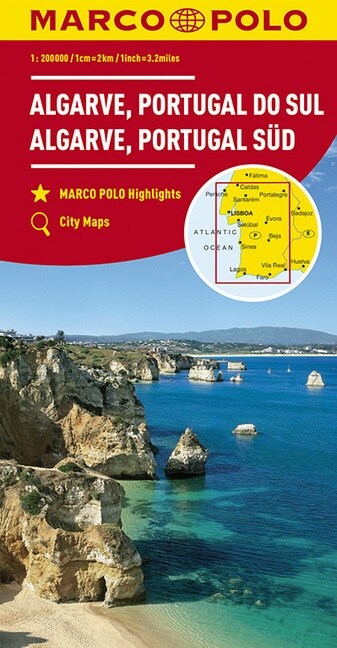 Algarve Portugal South Marco Polo Map (Folded)