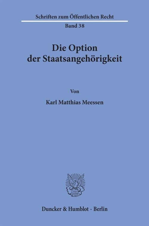 Die Option Der Staatsangehorigkeit (Paperback)